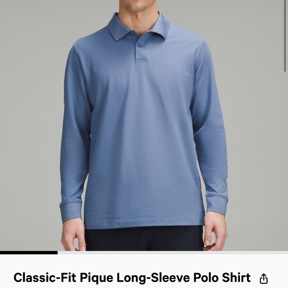 lululemon Classic Fit Pique Long Sleeve Polo